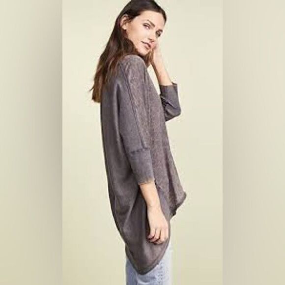 Free People We The Free Catch Waves Burnout Black Oversized Tunic XS T Shirt - Picture 5 of 16